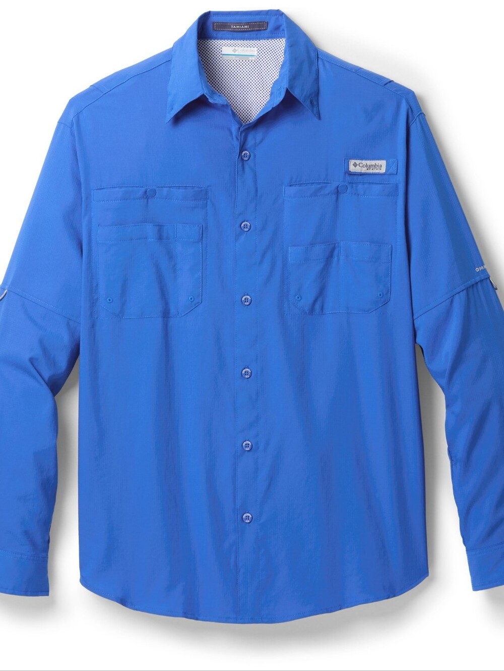 Columbia Omni-Shade sun protection Omni-Wick moisture M light blue men's jacket